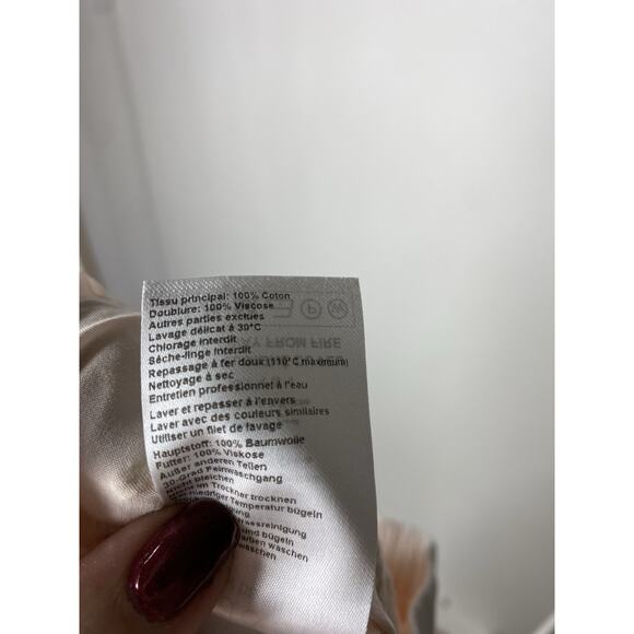 ba&sh Jupe Anira Cutout Skirt Women's Medium A-Line Midi Quiet Luxury Cotton - Picture 8 of 8